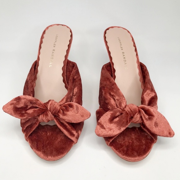 Loeffler Randall Velvet Luisa Kitten Heels Brique - Picture 6 of 8
